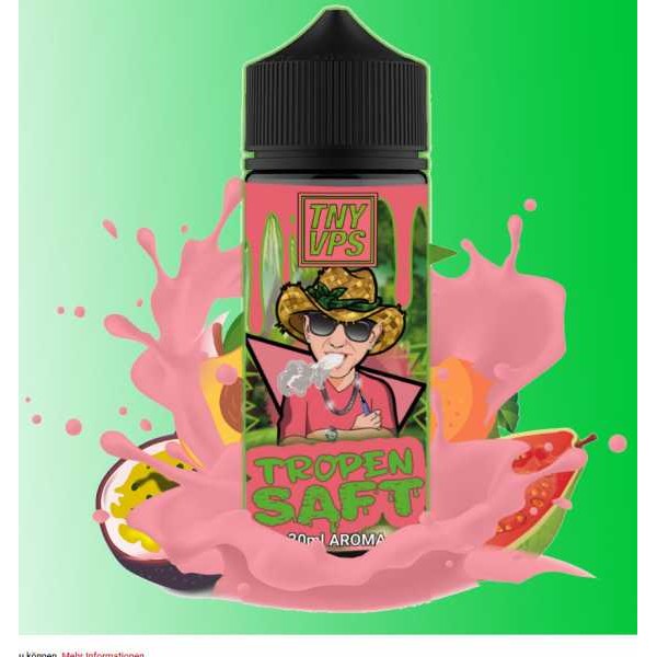 Tropen Saft TNYVPS (Guave Pfirsich Passionsfrucht) 30ml in 120ml Liquid Aroma Tony Vapes