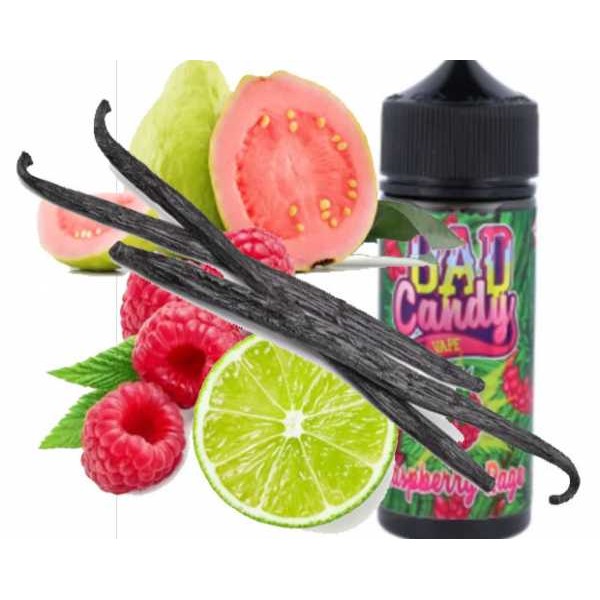 Himbeeren, Limette, Guave, Vanille & Kühle Raspberry Rage Bad Candy Aroma 20ml in 120ml Flasche