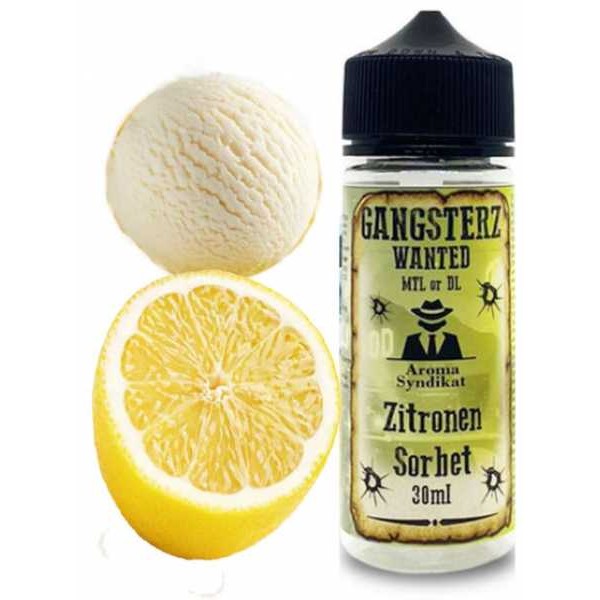 Zitronen Sorbet Liquid Aroma 30ml in 120ml (Zitronen Eiscreme) Gangsterz