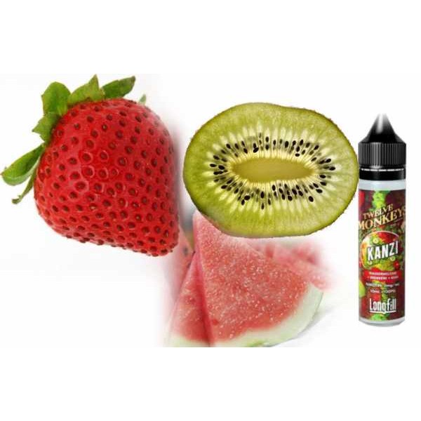 Kanzi Wassermelone Erdbeere Kiwi Twelve Monkeys Liquid Aroma 10ml in 60ml