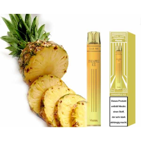 Ananas Pineapple ICE Vozol Bar 500 Einweg Zigarette NicSalt 20mg