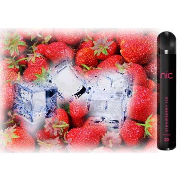 Strawberry Ice Erdbeeren Menthol NIC Vaping Nikotinsalz  20mg Einweg E-Zigarette