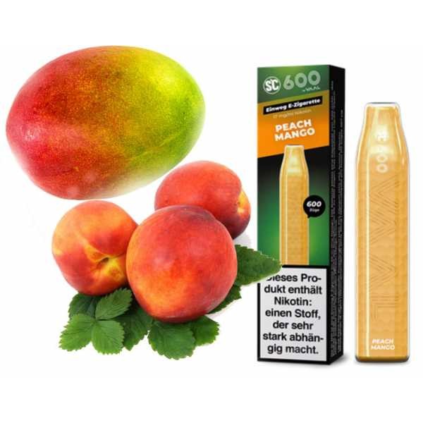 Peach Mango Pfirsich Mango 17mg SC600 Einweg E-Zigarette Züge Nikotinsalz