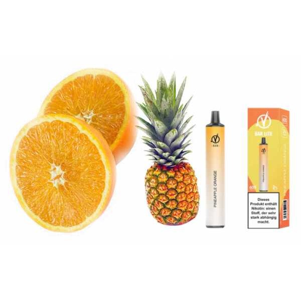 Pineapple Orange Ananas Einweg E-Zigarette Linvo Bar Lite NicSalt 20mg 