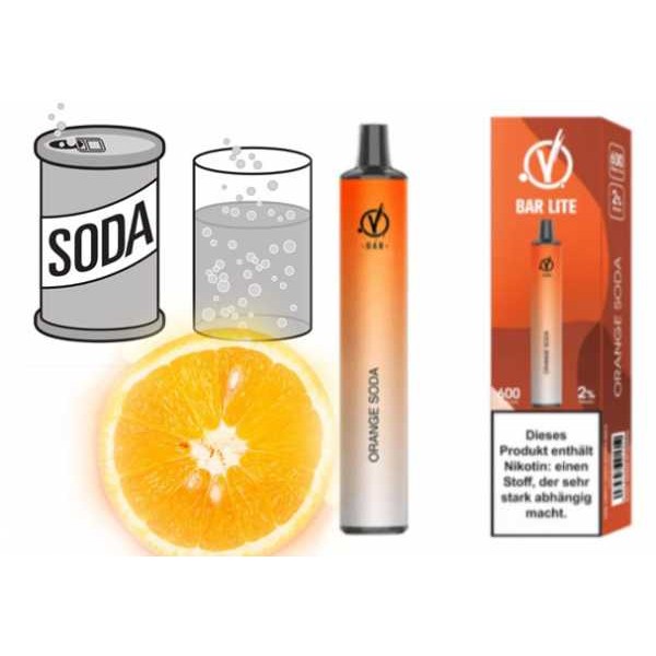 Orange Soda Orangen Getränk Einweg E-Zigarette Linvo Bar Lite NicSalt 20mg 