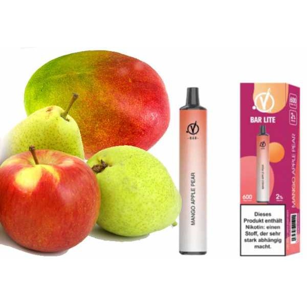 Apfel Birne Mango Apple Pear Einweg E-Zigarette Linvo Bar Lite NicSalt 20mg 