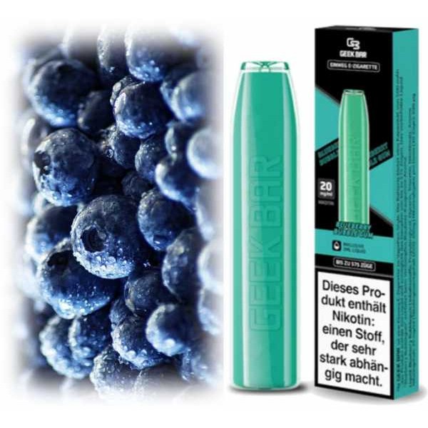 GeekBar Blueberry Bubble Blaubeeren Kaugummi Einweg E-Zigarette NicSalt 20mg