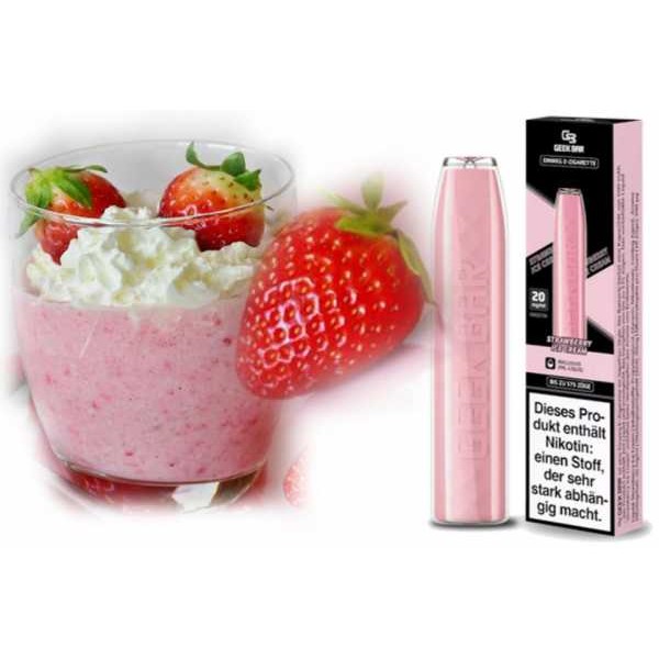 GeekBar Strawberry Ice Cream Erdbeeren Speise-Eis Einweg E-Zigarette NicSalt 20mg