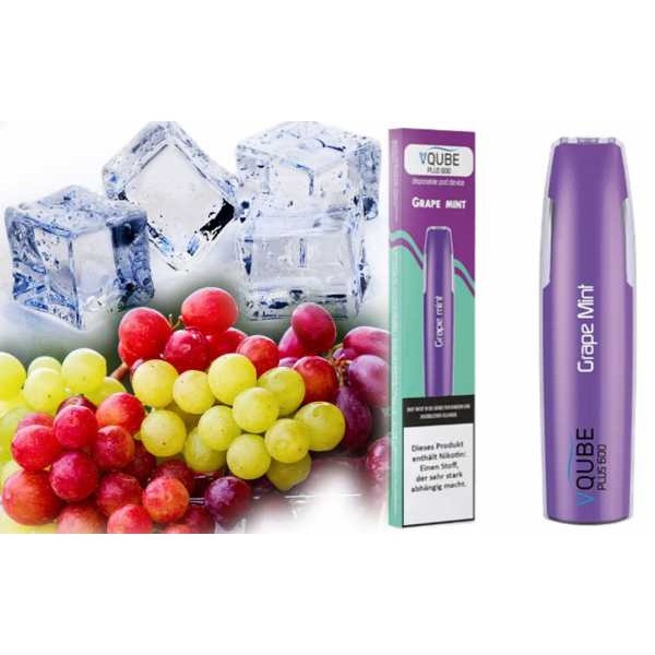 Grape Mint Weintrauben Minze Vqube Plus 600 Einweg E-Zigarette Hybrid Nicotin Salz