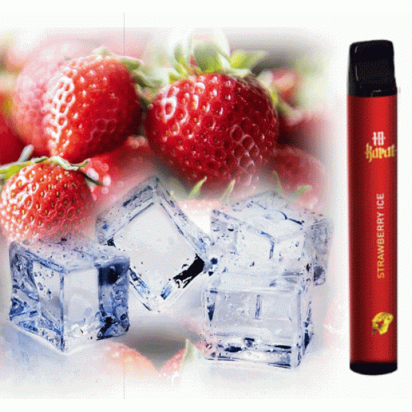 Strawberry Ice Erdbeeren Menthol Vqube 18 Karat Hybrid NicSalt Einweg
