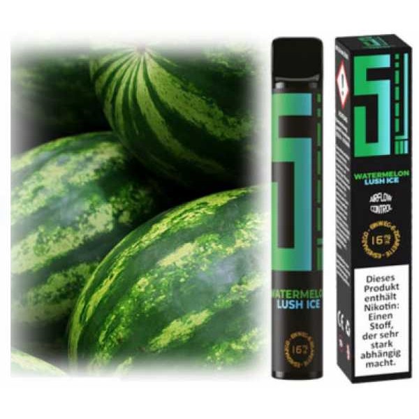 Watermelon Lush Ice 5EL Wassermelone Eis Einweg E-Zigarette 16mg 0mg Shisha