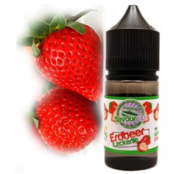 Süße fruchtige Erdbeeren Liquid Aroma Erdbeer Leckerlie 10ml in 30ml Flavour Up
