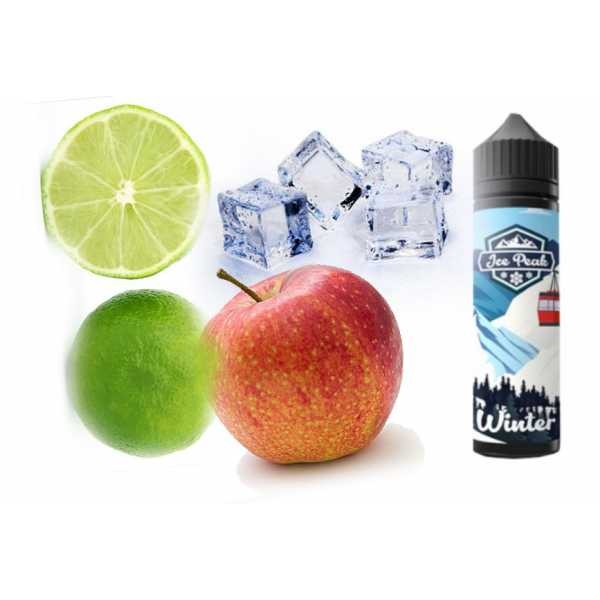 Winter Ice Peak Apfel Limette Koolada Shake und Vape Liquid 40ml in 60ml Flasche