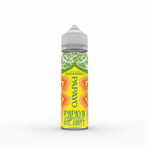 Papaya Granatapfel Ice Mint (Papayo) Shake und Vape Liquid 40ml in 60ml Flasche